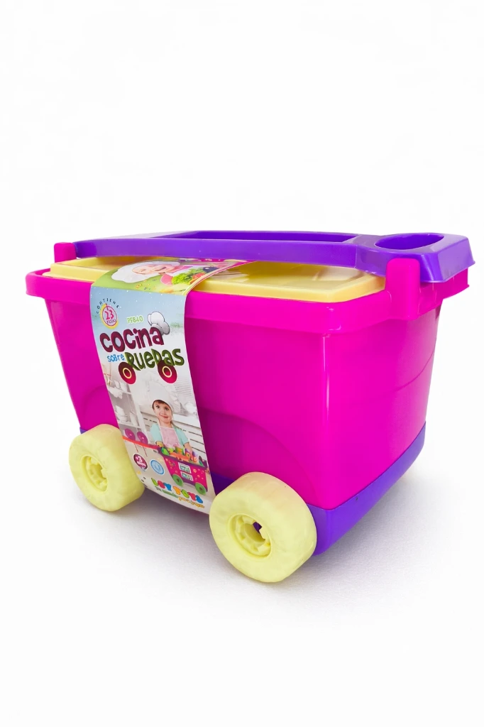 [PF840] COCINA SOBRE RUEDAS 23 PIEZAS BOY TOYS.