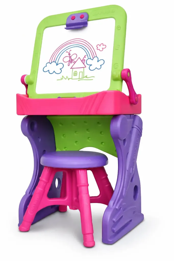 [PF4020-2] ESCRITORIO NIÑA, BOY TOYS, INCLUYE BANQUITO, PIZARRA PLEGABLE, VARIOS COLORES DISPONIBLES.
