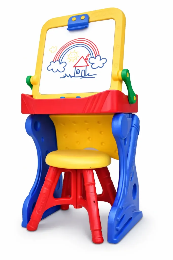 [PF4020-1] ESCRITORIO NIÑO, BOY TOYS, INCLUYE BANQUITO, PIZARRA, PLEGABLE, VARIOS COLORES DISPONIBLES.