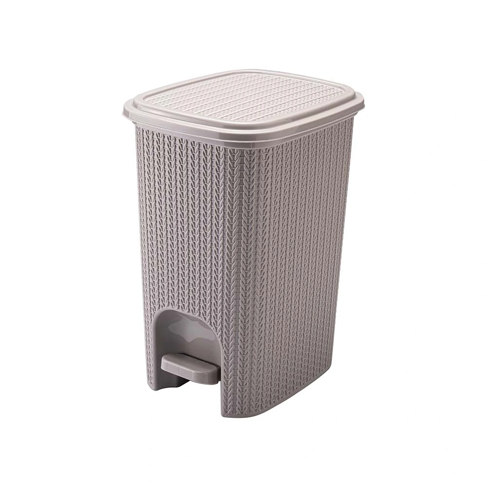 [1096] BASURERO TRAMA CON PEDAL 12 L (GRIS)