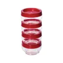 JUEGO ORGANIZADOR GIRA Y TRABA 4 PIEZAS (ROJO)