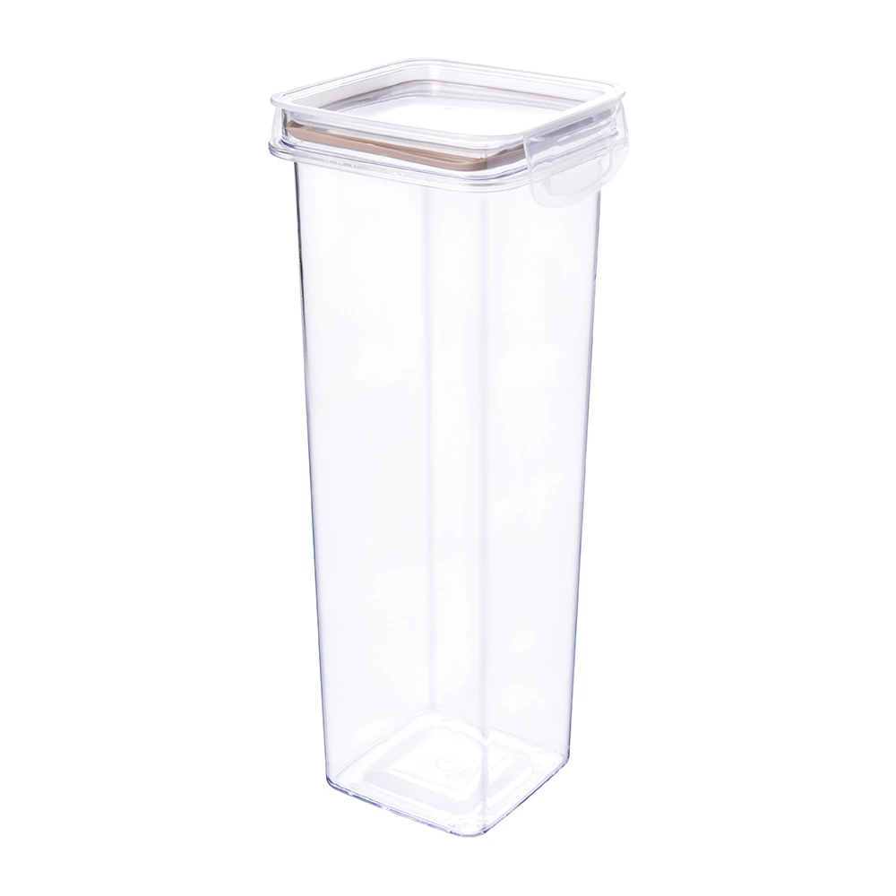 [13622] PORTA ALIMENTOS TRABA MAS CUADRADO CRISTAL 1.6L (BEIGE)