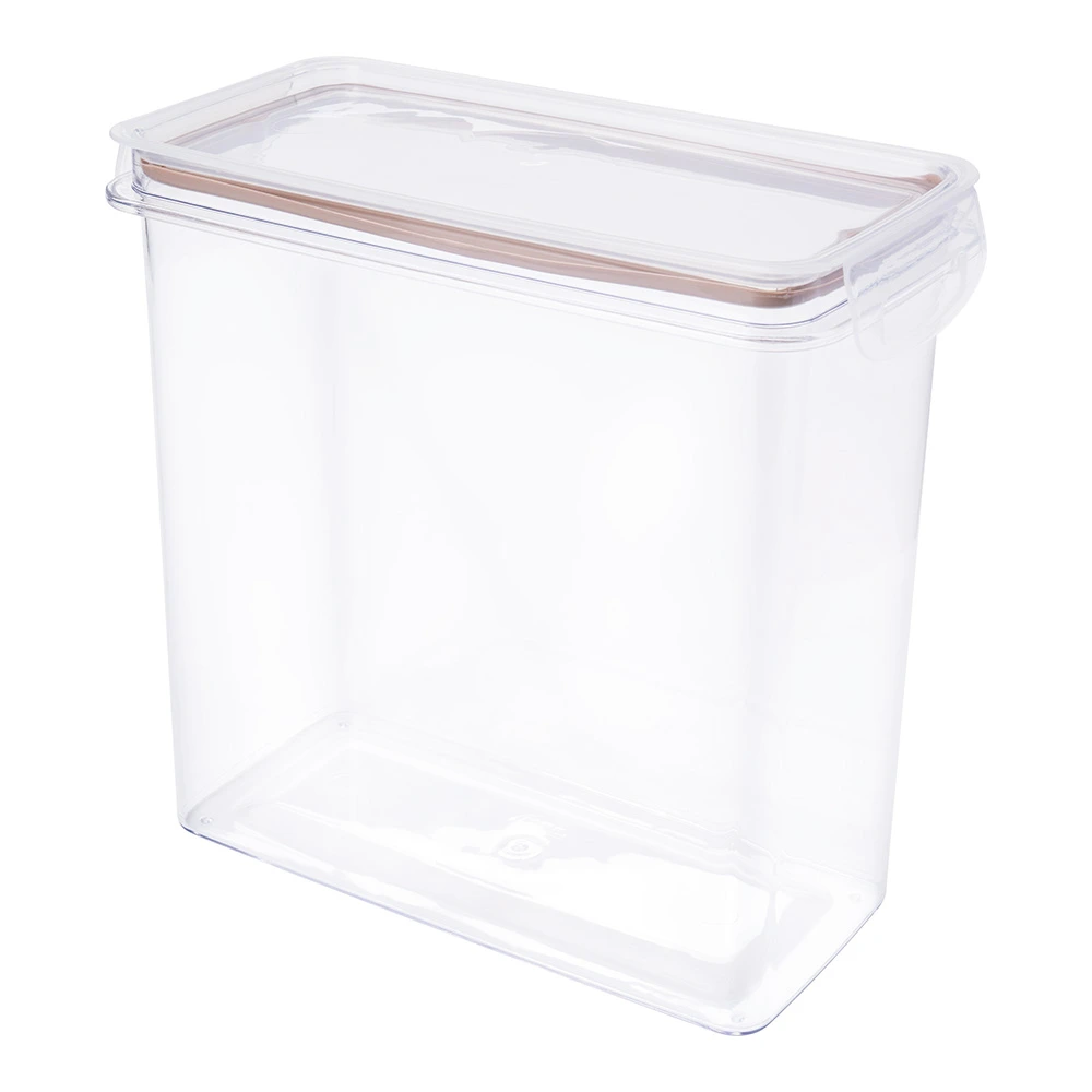 [13623] PORTA ALIMENTOS TRABA MAS RECTANGULAR CRISTAL 3L (BEIGE)