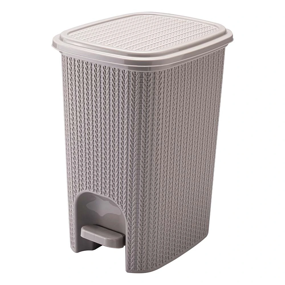 [14053] BASURERO TRAMA CON PEDAL 20 L (GRIS)