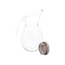 JARRA ELEGANCE CON TAPA DE GOMA 1L (GRIS MARMOL)