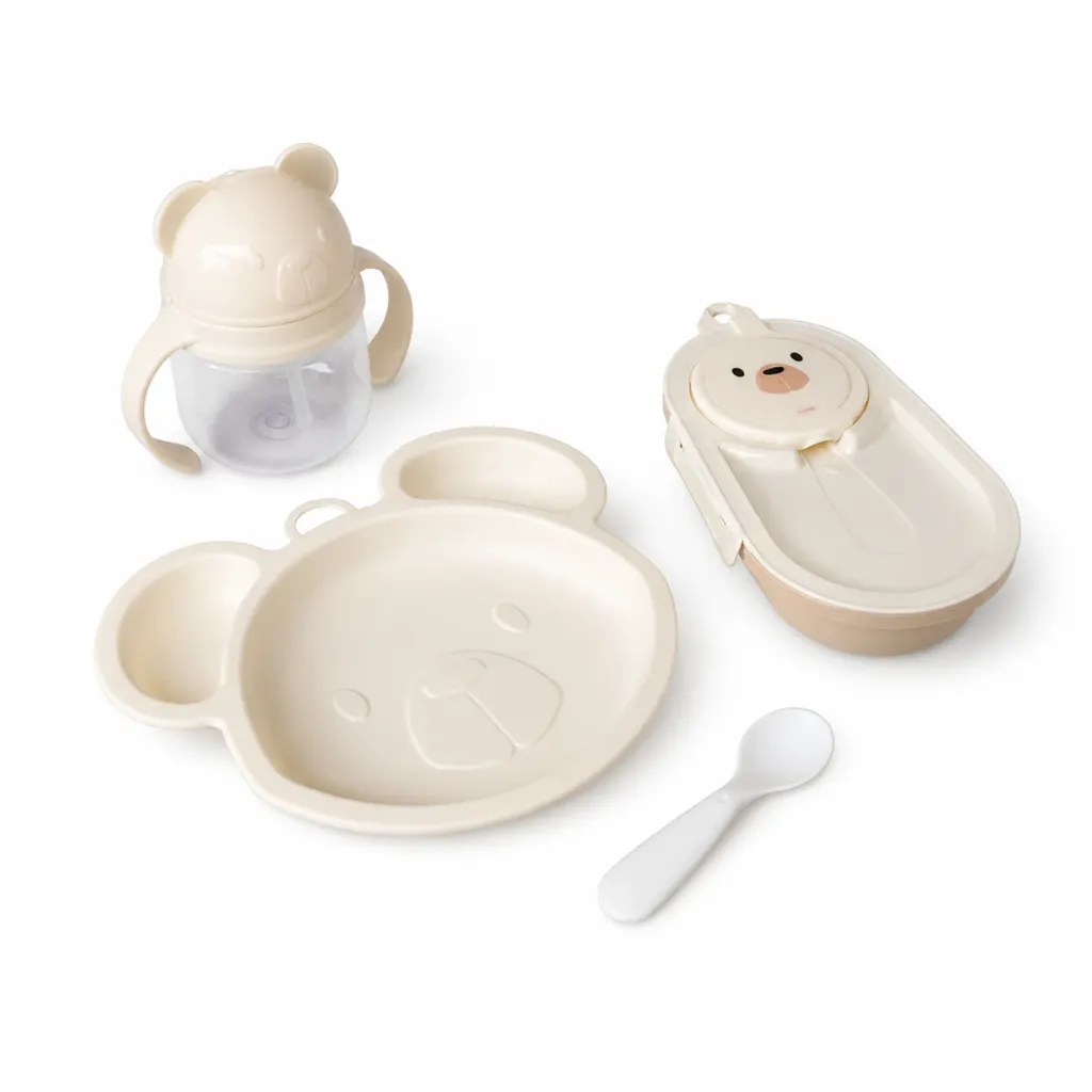 [18808] SET DE ALIMENTACIÓN INFANTIL 3 PZAS (OSO CARAMELO)
